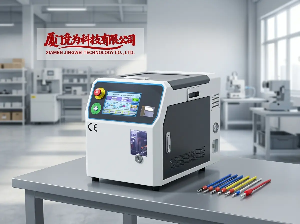 Mesin Penanggalkan dan Crimping Ferrule Automatik dengan Fungsi Memulas JW-0.3-16MM2