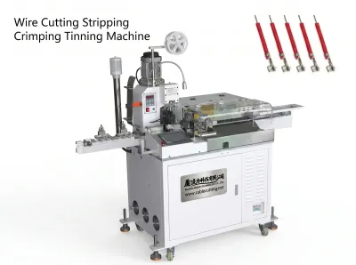 Mesin Crimp 5 Wayar Hujung Tunggal Automatik - Delta PLC, 450KG