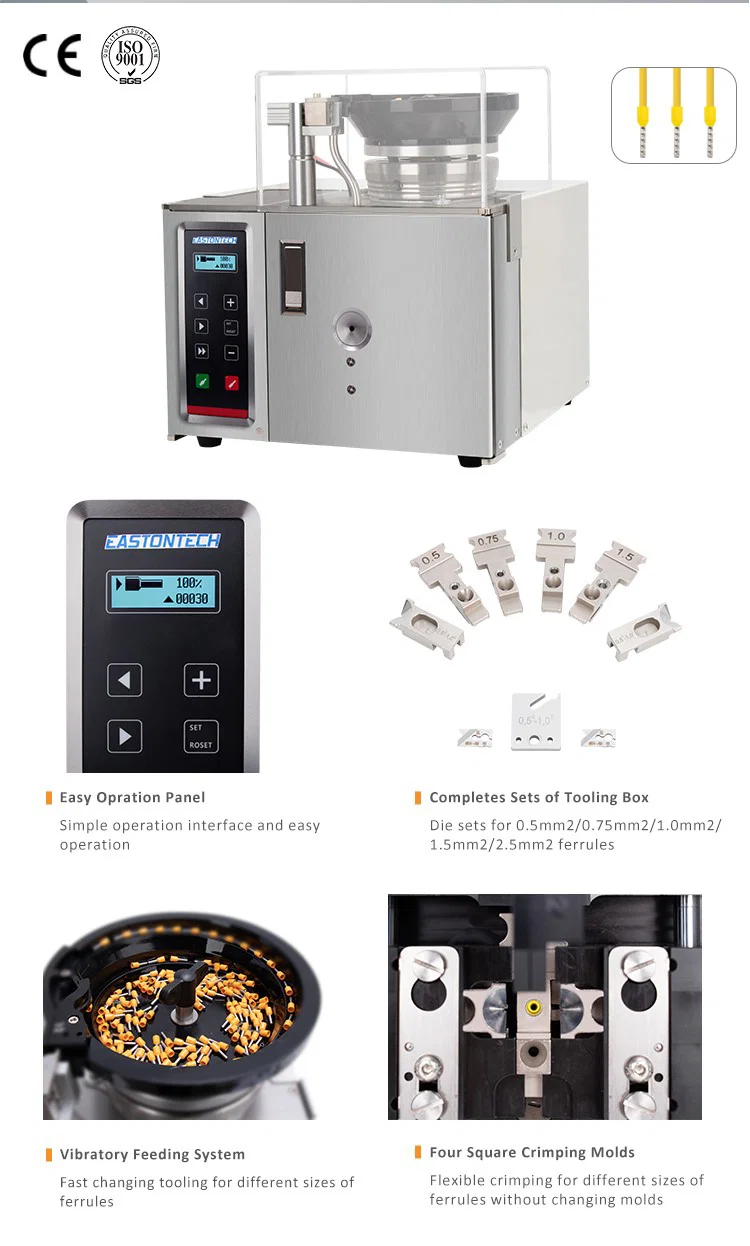 Mesin Crimping Terminal Tiub Longgar, Mesin Crimping Penebat Longgar, Jalur Wayar Dan Mesin Crimping, Mesin Akhbar Terminal Tunggal Eropah