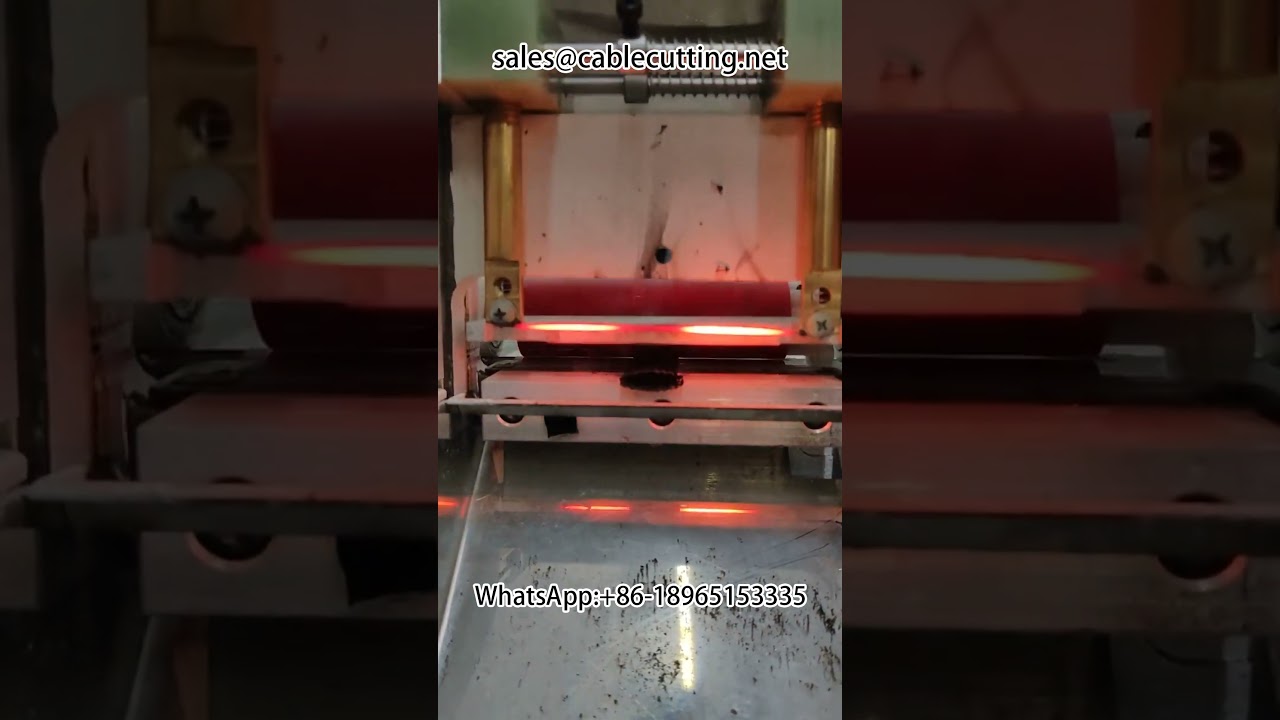 Tube cutting machine #nylon braided tube stripping machine