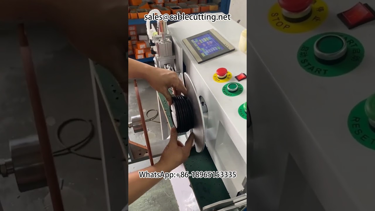 Mesin Automatik Pengiraan Meter, Pemotongan Baris, Penggulungan dan Pengikatan Wayar | Automasi Kilang
