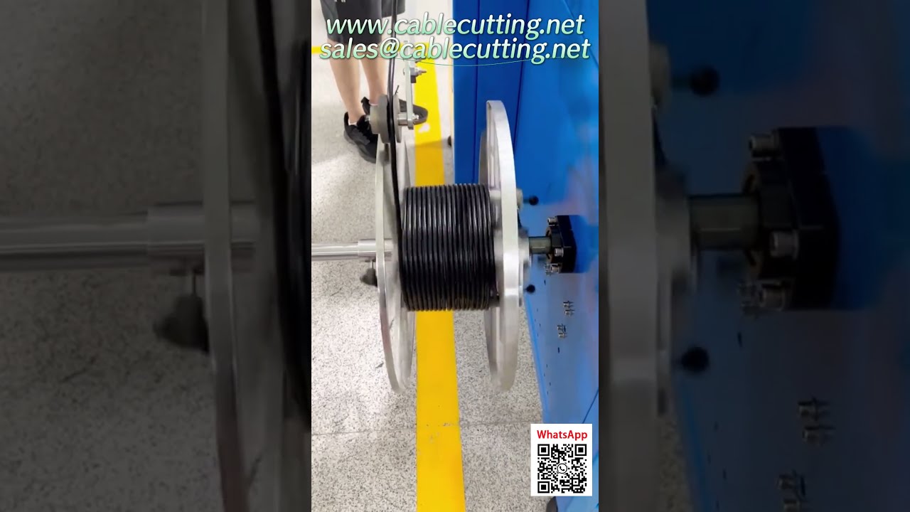 Penggulung Kabel Berdiameter Besar – Meter, Potong & Traverse Automatik untuk Kabel Kuasa