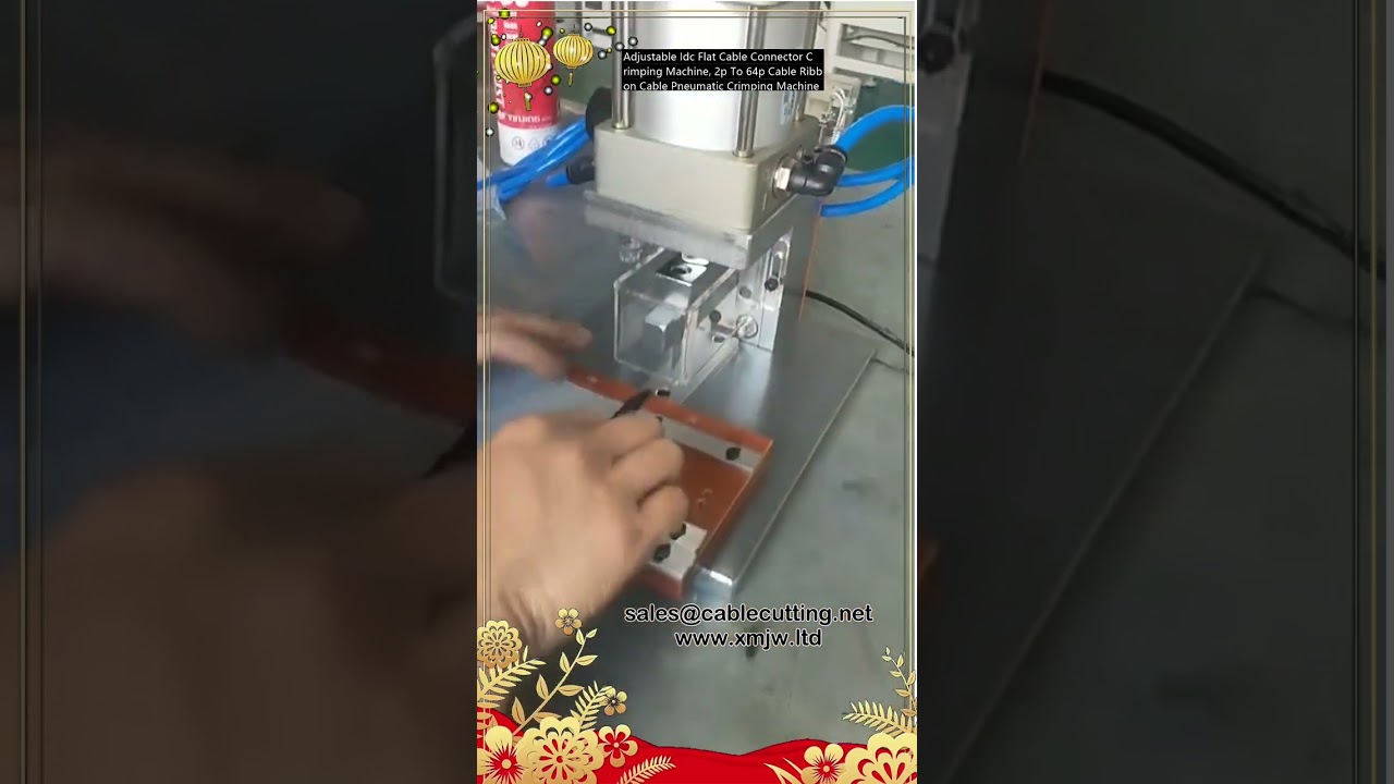 Mesin Crimping Kabel Rata IDC Pneumatik – Boleh Laras untuk 2P hingga 64P