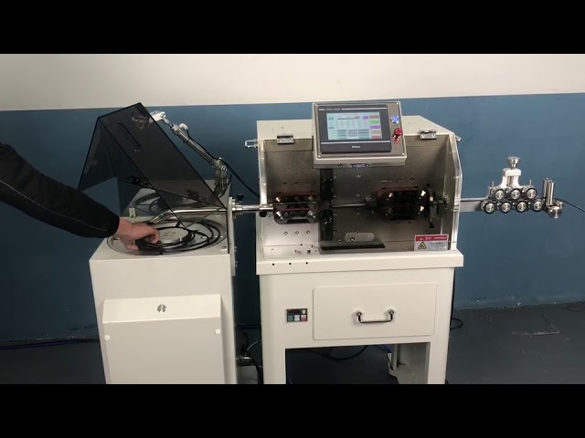 Mesin Potong & Kupas Wayar Berbilang Teras Automatik Sepenuhnya dengan Penggulung Wayar WPM-680-1