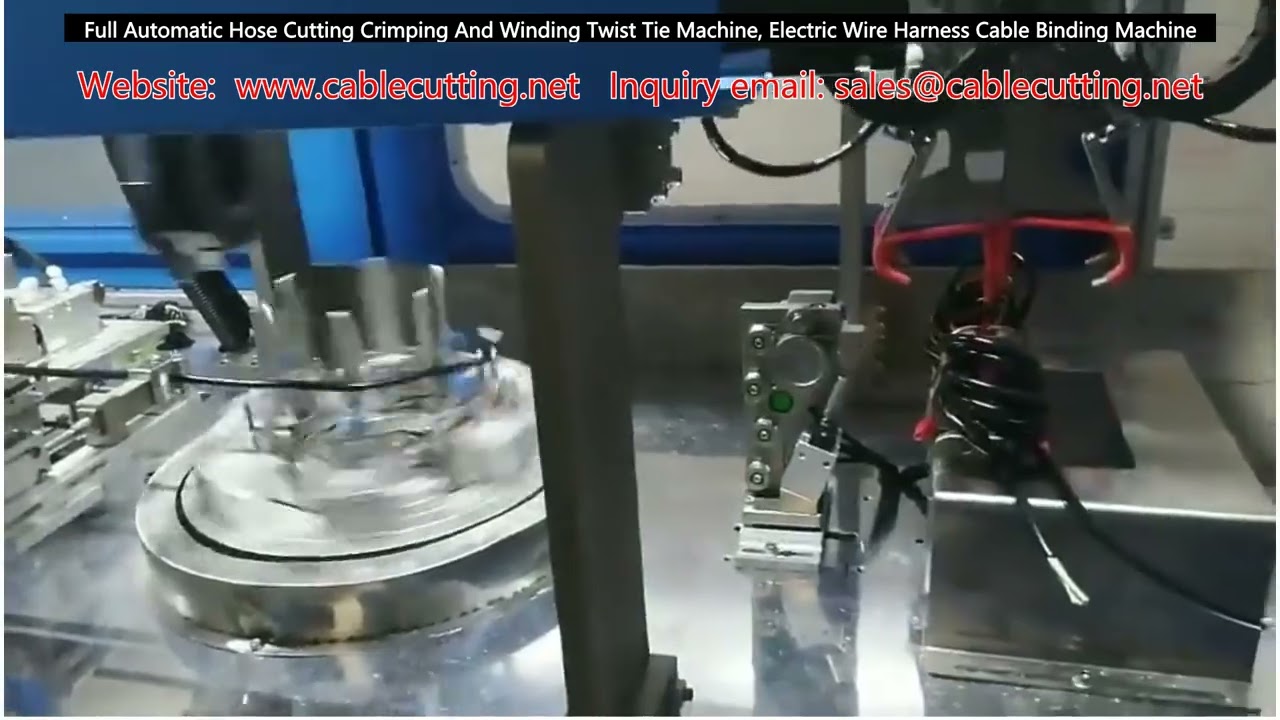 Mesin Automatik Pemotong Hos, Crimping & Pengikat Twist Tie untuk Kabel Wayar - Sepenuhnya Automatik