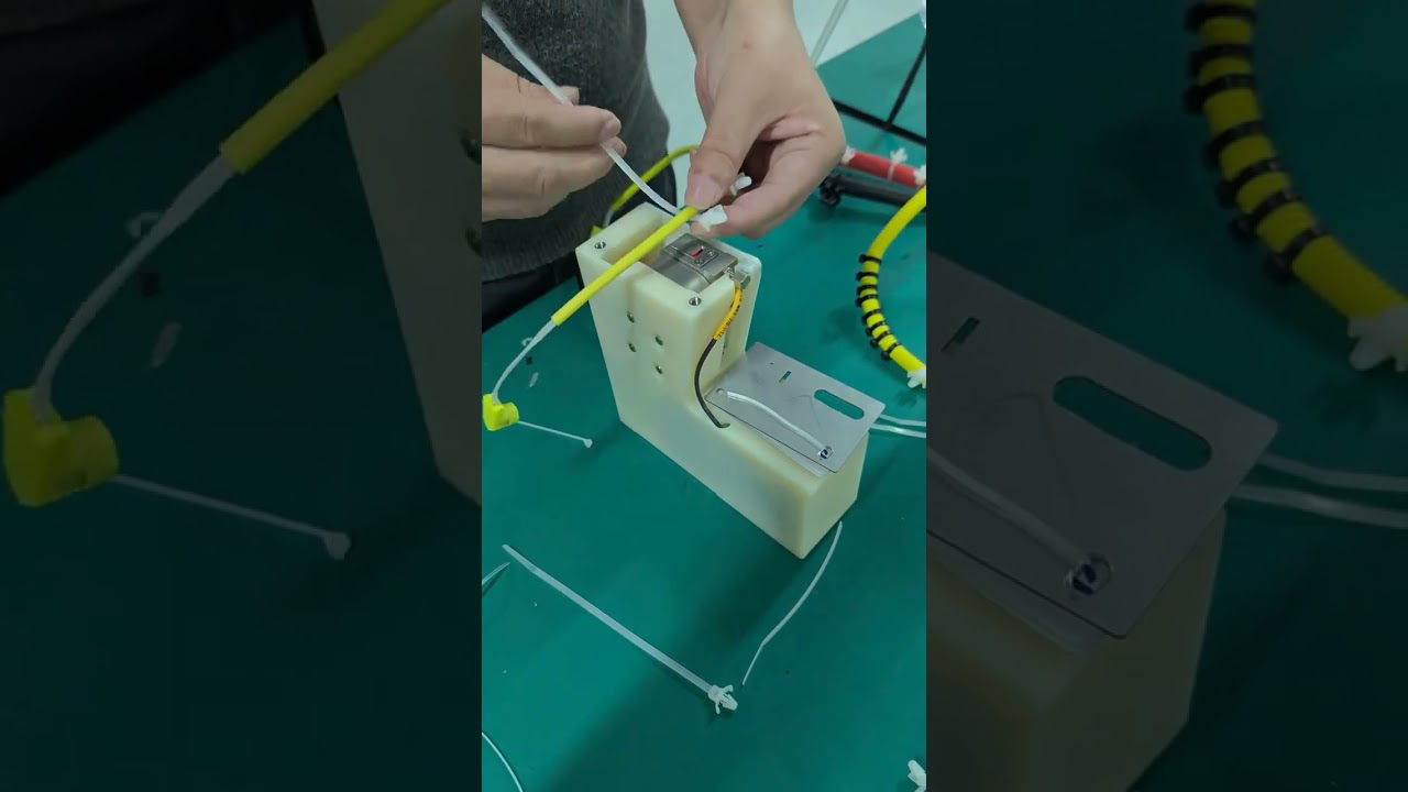 Mesin Zip Tie Automatik Kompak mudah mengetatkan dan memotong tali pengikat fir tree untuk abah-abah automotif.